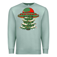 Seafoam Ufo Christmas Pine Tree Premium Sweatshirt - Bettercallsaul