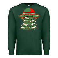 Sports Green Ufo Christmas Pine Tree Premium Sweatshirt - Bettercallsaul