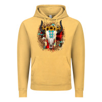 Vintage Mustard bullskull christmas Vintage Hoodie - JahusDesignShop