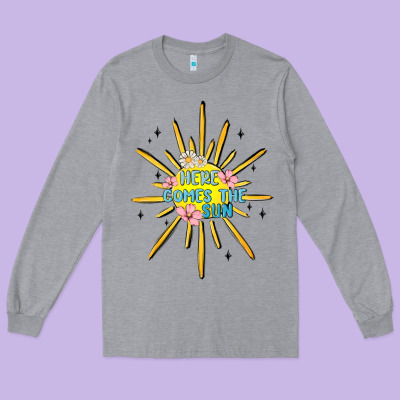 Here Comes The Sun Long Sleeve Tee Designed By Maliassmallbusiness
