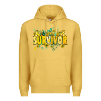 Antique Gold I am a survivor yellow ribbon Premium Hoodie - NancyCooperArtShop