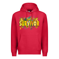 Cardinal I am a survivor yellow ribbon Premium Hoodie - NancyCooperArtShop