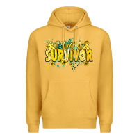 Mustard I am a survivor yellow ribbon Premium Hoodie - NancyCooperArtShop