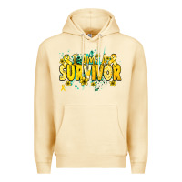 Pina Colada I am a survivor yellow ribbon Premium Hoodie - NancyCooperArtShop