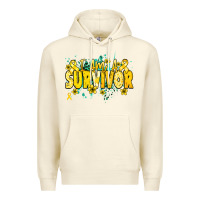 Sandshell I am a survivor yellow ribbon Premium Hoodie - NancyCooperArtShop