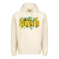 Tofu I am a survivor yellow ribbon Premium Hoodie - NancyCooperArtShop