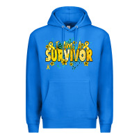 True Royal I am a survivor yellow ribbon Premium Hoodie - NancyCooperArtShop