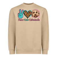 Mushroom peace love labradoodle Heavyweight Sweatshirt - Jasminsmagicworld