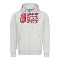 Dove Grey Pink Christmas crocin' around the Christmas tree Zipper Hoodie - NancyCooperArtShop
