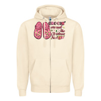 Sandshell Pink Christmas crocin' around the Christmas tree Zipper Hoodie - NancyCooperArtShop