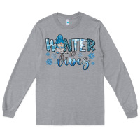 Heather Grey winter vibes gnome Long Sleeve Tee - JahusDesignShop