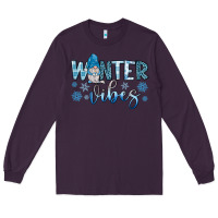 Plum winter vibes gnome Long Sleeve Tee - JahusDesignShop