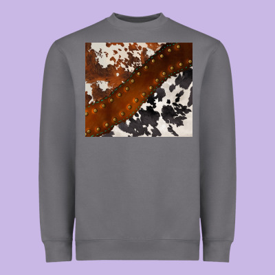 Cowhide Leather Heavyweight Sweatshirt Designed By Barkaloodesign