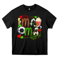Black mama soccer with popcorn Heavy Core Tee - texasbilliewilder