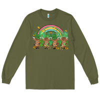 Army Green st patrick's day baby highland cow Long Sleeve Tee - MaliasSmallBusiness