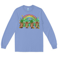 Colony Blue st patrick's day baby highland cow Long Sleeve Tee - MaliasSmallBusiness