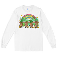 White st patrick's day baby highland cow Long Sleeve Tee - MaliasSmallBusiness