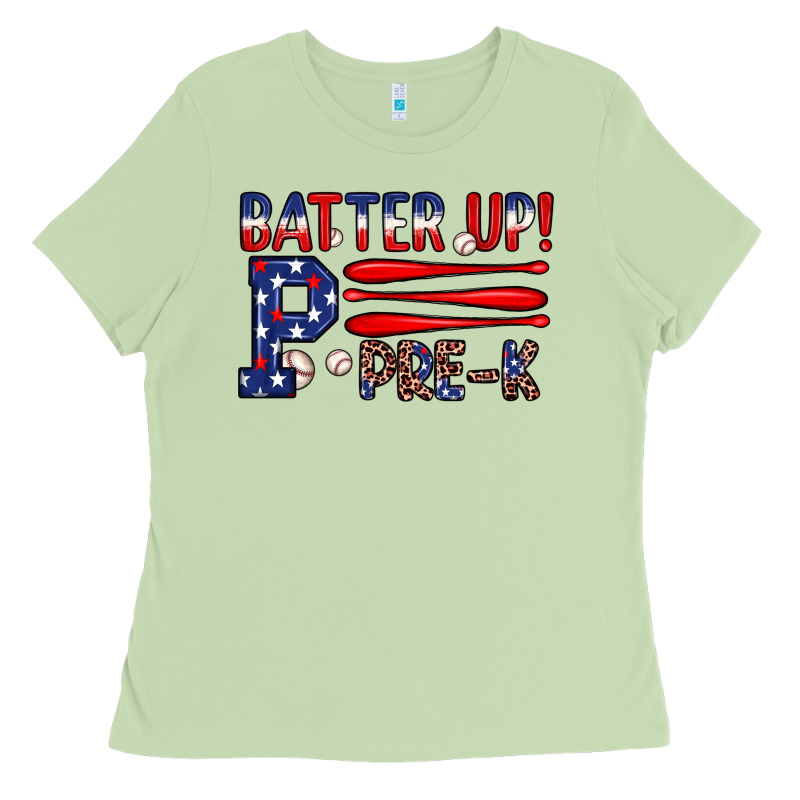 Batter Up Pre K Ladies Tee by JahusDesignShop | Teevron