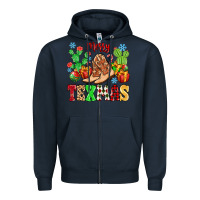 Navy Merry Texmas Zipper Hoodie - MaliasSmallBusiness