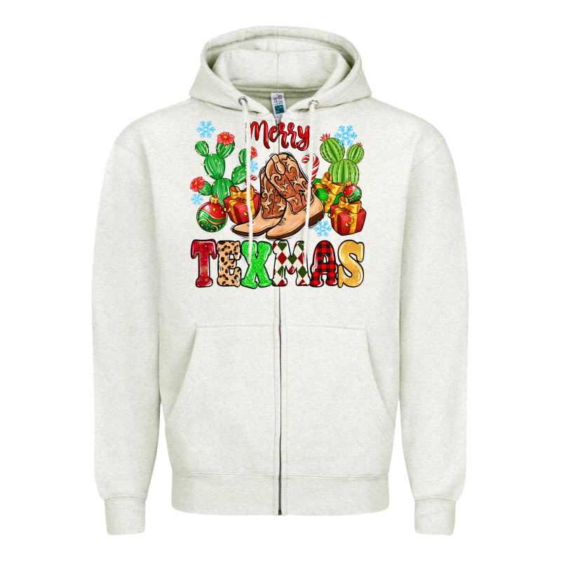 Merry Texmas Zipper Hoodie by MaliasSmallBusiness | Teevron