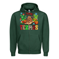 Sports Green Merry Texmas Zipper Hoodie - MaliasSmallBusiness