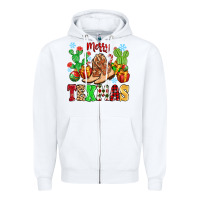 White Merry Texmas Zipper Hoodie - MaliasSmallBusiness