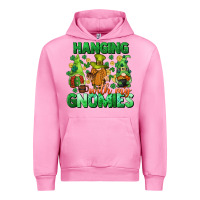Fuchsia Pink St. Patrick's Day gnomes Urban Hoodie - CowGirlArtShop