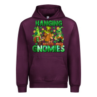 Mauve Wine St. Patrick's Day gnomes Urban Hoodie - CowGirlArtShop