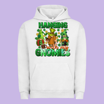 St. Patrick's Day Gnomes Urban Hoodie Designed By Cowgirlartshop