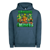 Pigment Midnight Navy St. Patrick's Day gnomes Urban Hoodie - CowGirlArtShop