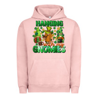 Pigment Salmon St. Patrick's Day gnomes Urban Hoodie - CowGirlArtShop
