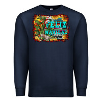 Navy feliz navidad Premium Sweatshirt - RanaPortraitStore