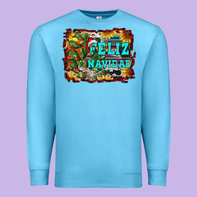 Feliz Navidad Premium Sweatshirt Designed By Ranaportraitstore