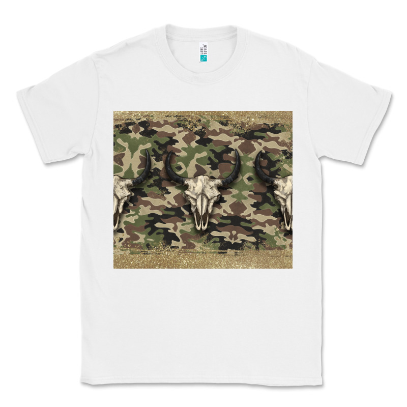 Camouflage Bull Skull Classic Tee by Jasminsmagicworld | Teevron