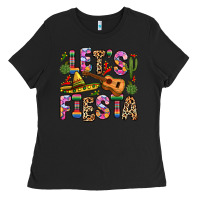 Black let s fiesta Ladies Tee - Zillion Design Studio