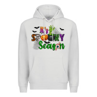 Dove Grey It's Spooky Season Premium Hoodie - texasbilliewilder