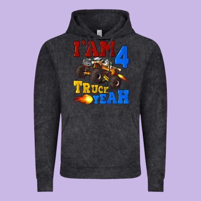 I'am Four Truck Yeah Vintage Hoodie Designed By Artiststas