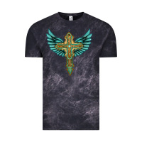 Cloud Black wing cross Vintage Tee - Artiststas