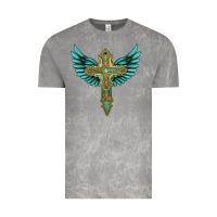 Cloud Rock wing cross Vintage Tee - Artiststas