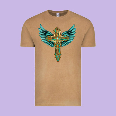 Wing Cross Vintage Tee Designed By Artiststas