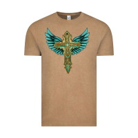 Vintage Coffee wing cross Vintage Tee - Artiststas