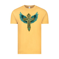Vintage Mustard wing cross Vintage Tee - Artiststas