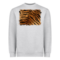 Heather Grey handdrawn tiger pattern background Heavyweight Sweatshirt - BarkalooDesign