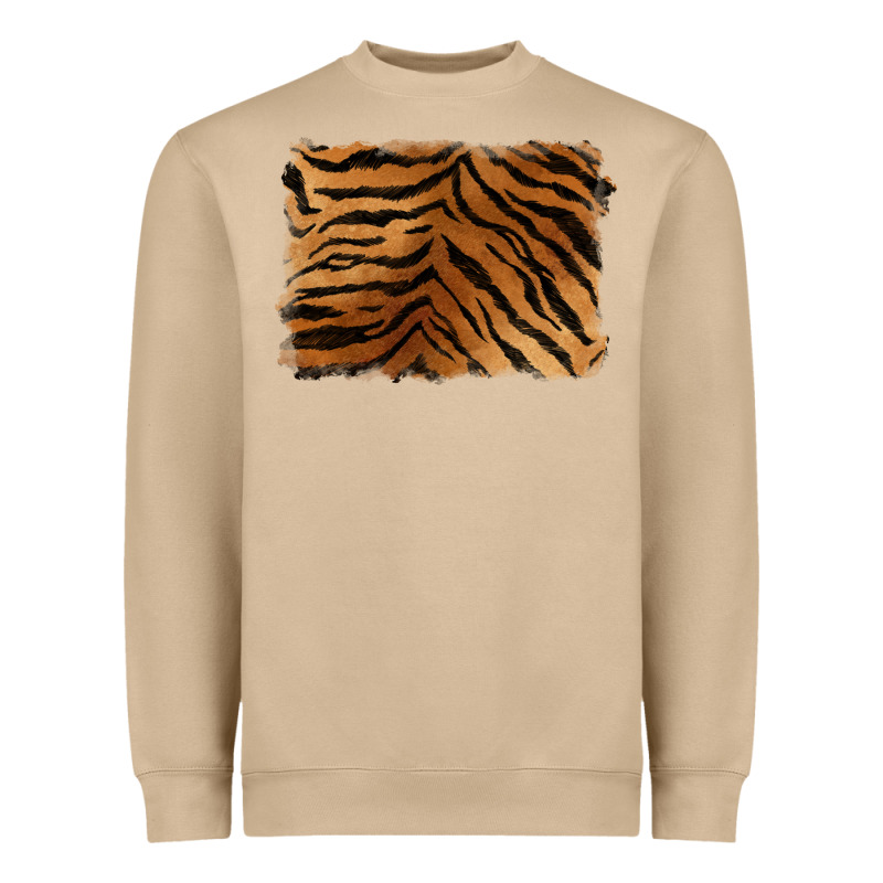 Handdrawn Tiger Pattern Background Heavyweight Sweatshirt by BarkalooDesign | Teevron