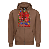 Chestnut Merry crocmas Zipper Hoodie - NancyCooperArtShop