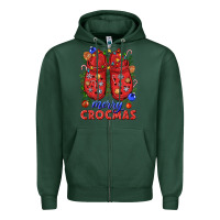 Sports Green Merry crocmas Zipper Hoodie - NancyCooperArtShop