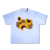 Grape Ice sunflower leopard patch Urban Heavy Tee - AdoDesignShop