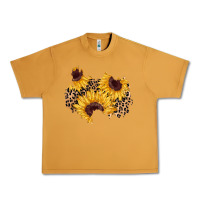 Peanut Butter sunflower leopard patch Urban Heavy Tee - AdoDesignShop