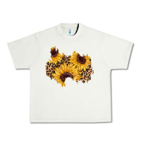 Pistachio sunflower leopard patch Urban Heavy Tee - AdoDesignShop