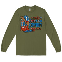 Army Green make america cowboy again Long Sleeve Tee - MaliasSmallBusiness